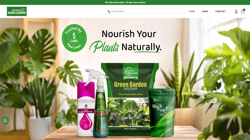 Bhumata Green Garden website — Genius Mindzz portfolio